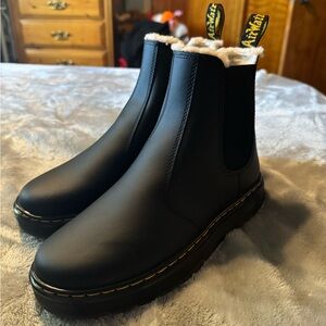 BRAND NEW Dr. Martens Slip on Fuzzy Boots
